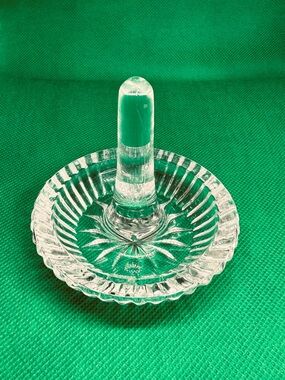 Crystal Ring Holder Dish 3 X 2.75 IN Clear. Vintage.